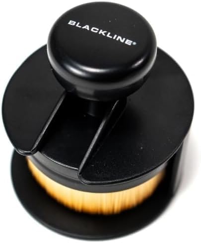 Blackline Reusable Tire Shine Applicator Brush – Soft Bristle Tool for Even Application, Ergonomic Grip with Drainable Stand, Mess-Free Gel & Liquid Tire Dressing Brush for Trim and Rubber Surfaces