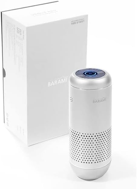 BARAMI-5_black | Portable Car Air Purifier - Photocatalytic &HEAPA filter, Air Freshener for Car, Home, Bedroom, Office, Travel etc. | Pet Odor Eliminator | Removes PM2.5 Dust,Smoke,Car Odor