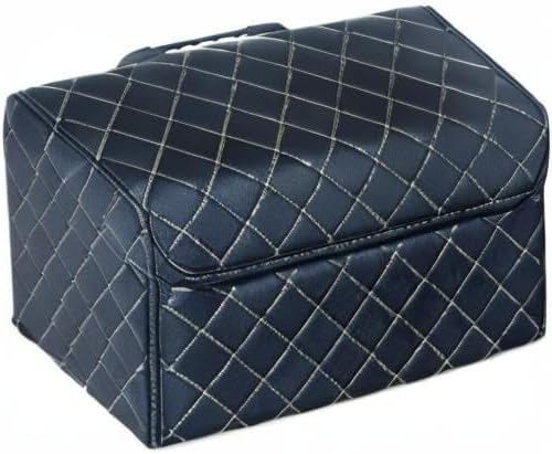 Ergocar Luxury Foldable Car Trunk Organizer - Black, 53L, Waterproof PU, Foldable Mount, Auto/SUV/Truck