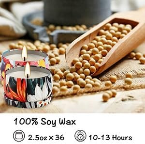 Set 24 Pack Scented Candles Gifts Soy Wax Travel Tin Jar Candles for Home 2.5 OZ jar Candles for Mom for Christmas, Birthday, Thanksgiving, Mother's Day