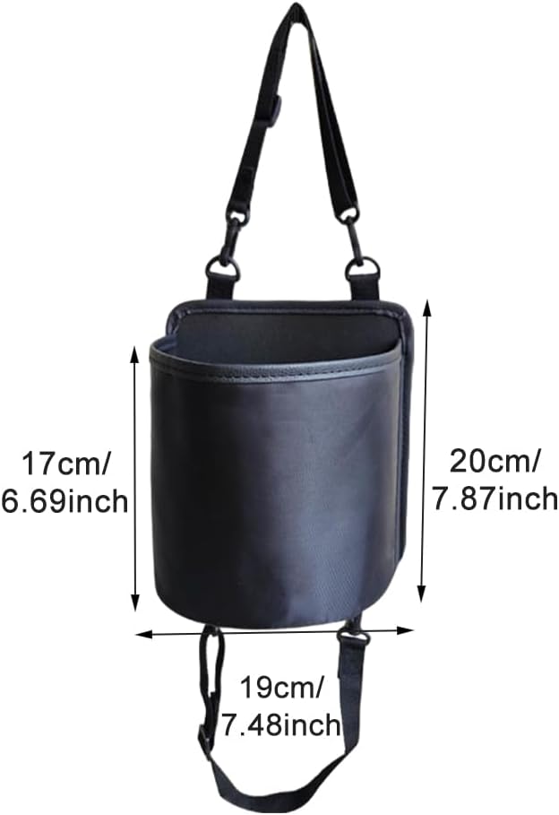 Car Seat Side Large Cup Holder, Waterproof Car Cup Holder Hanging Storage Bag for Drink, Water Bottle Holder Bag, Multi Functional Car Seat Side Organizer,Universal Car Essentials