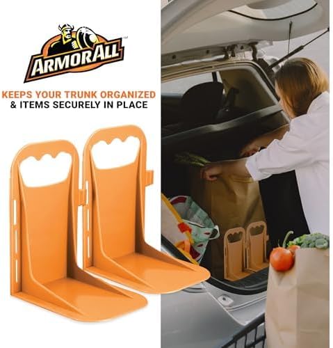 Armor All Trunk Cargo Blocks, 4 Pack of Cargo Dividers, Hook & Loop Trunk Organizer Blocks to Hold Cargo in Place for Cars, Trucks, SUVs, Vans, Cargo Containment System, Trunk Dividers (4 Pieces)