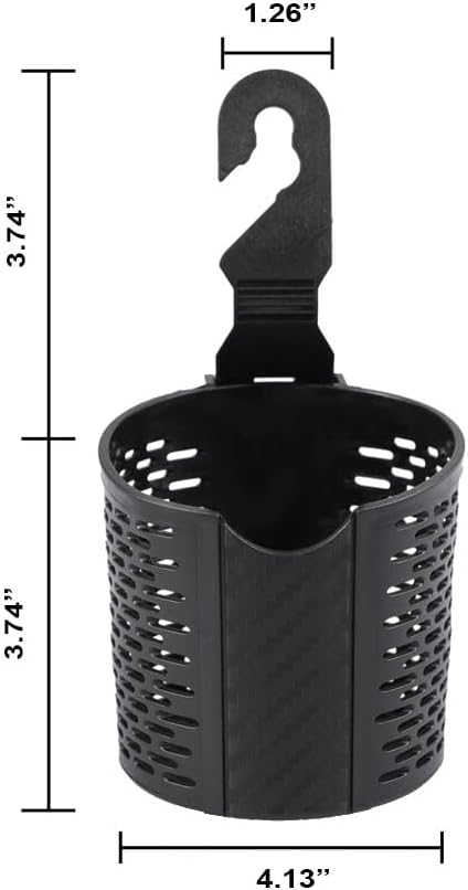 JAVOedge (2 Pack) Over The Back Car Seat Headrest Hanging Mount Universal Cup Holder for Interior Storage Organizer, Black