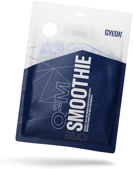 Gyeon Smoothie EVO Microfiber Car Wash Mitt Edgeless Synthetic Korean Microfiber Wash Glove Scratch‑Free Paint Safe Car Detailing Tool Professional Grade Gloss Enhancing Dirt Lifting Mitt