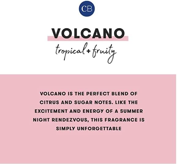 Capri Blue Car Diffuser Refills - Volcano Car Air Freshener Refills With Notes of Sugared Citrus & Tropical Fruits - For Use in Vent Clip - Includes 4 Fragrance Reeds - Travel Essential