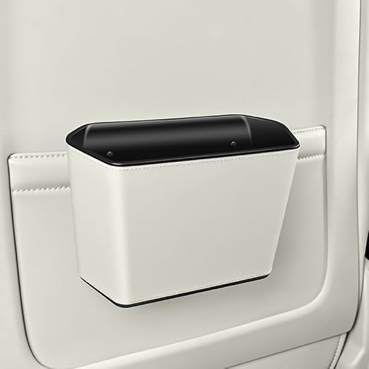 Car Trash Can Storage Pockets - 100% Leak-Proof Organizer,Car Seat Back and Door Hanging Storage,Two Levels Above and Below (beige1)