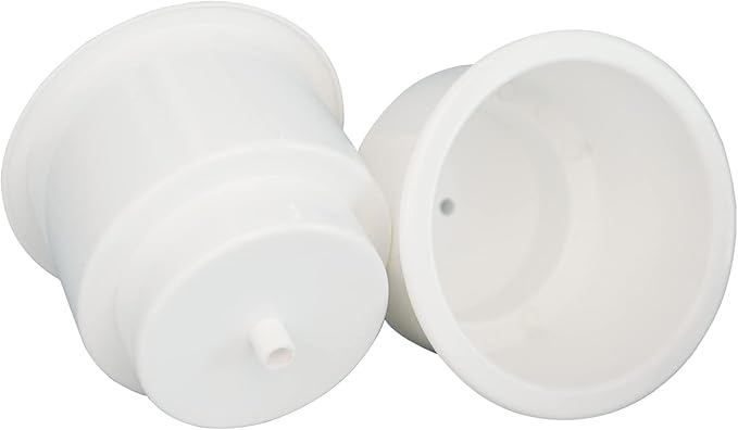 Yuanhe White Plastic Cup Drink Holder Insert with Drain for Boat Car Marine Rv, 4PCS