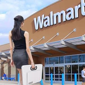 Homeve Car Trunk Organizer, Car Storage, Reinforced Handles, Collapsible Multi-Compartment Car Organizers (White, 2 Compart)