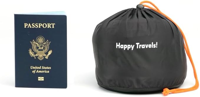 C CUSHION LAB Travel Pillow, Award-Winning Patented Ergonomic Design for Chin & Neck Support Memory Foam Neck Pillow, Compact Airplane Pillow for Traveling, Flight, Car (Dynamic Orange, Medium)