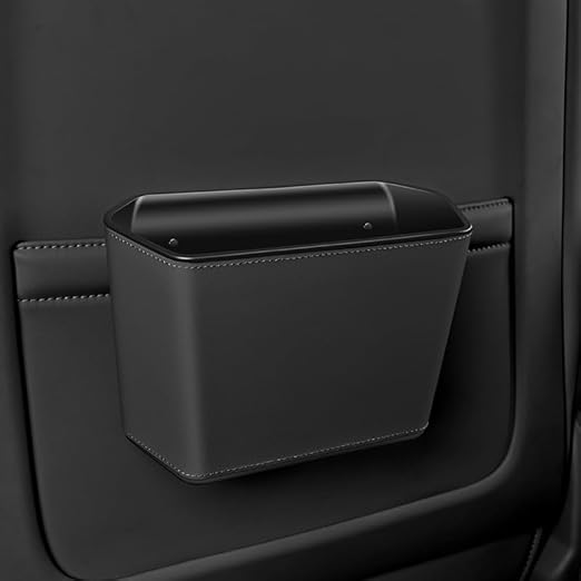 Car Trash Can Storage Pockets - 100% Leak-Proof Organizer,Car Seat Back and Door Hanging Storage,Two Levels Above and Below (black1)