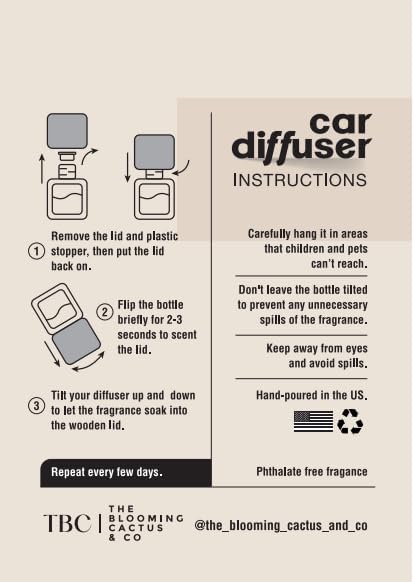 Automobile Diffuser, Long Lasting Car Air Freshener 2 Pack, Hanging Fresh Aroma Diffuser, Natural Essential Oil Fragrance for Removing Odors, Auto Interior Decor, Made in USA| LOVE SPELL (TYPE)- 10 ML