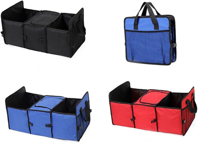 Car Storage Organizer Large Insulated Trunk Storage Bag for Suv and Van Multipurpose Design with Strong Structure and Ample Capacity Black