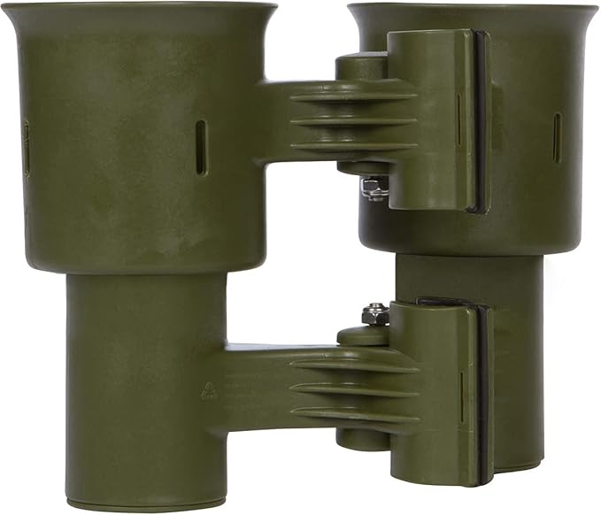 ROBOCUP, Patented Boat Cup Holder, Clamp on Portable Storage Caddy Securely Holds 2 Drinks, Fishing Poles, Tools, Marine Gear | Perfect for Boating, Beach Umbrellas, Golf Carts