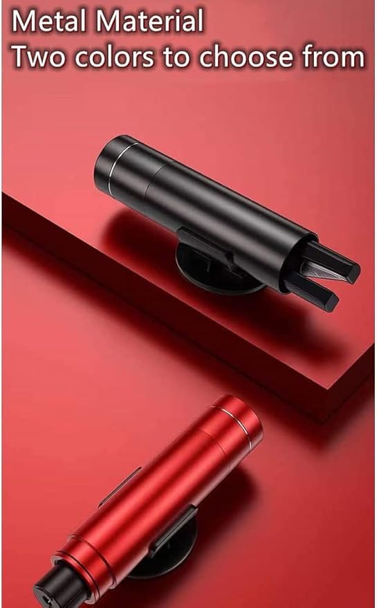 HHXS 2 Pack Car Safety Hammer Emergency Escape Tool One Second Window Breaker Seatbelt Cutter Car Glass Breaker Life-Saving Emergency Artifact-(Black)