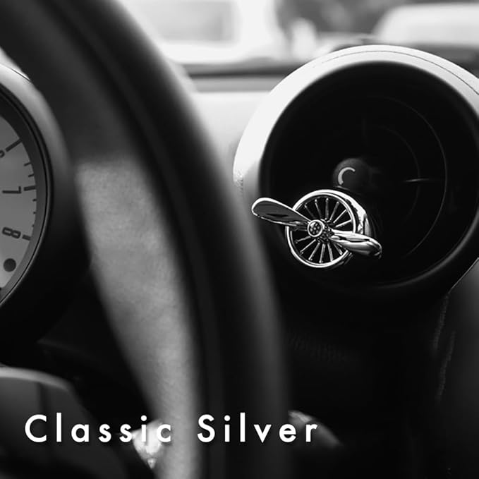 INEBIZ Car Air Freshener Vent Clip, Propeller Aromatherapy Diffuser, with 2-piece Long Lasting Scent Refill, Automotive Interior Accessories Universal for Men & Women