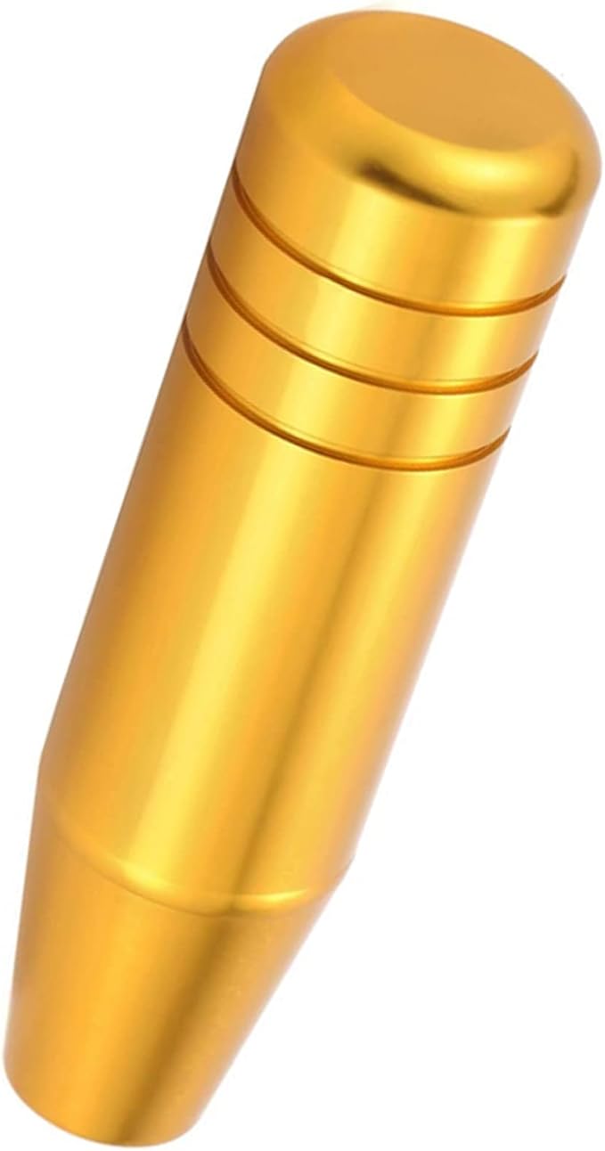 Lunsom 5" Aluminum Gear Lever Shifter Knob Long Alloy Shift Stick Handle Car Automatic Shifting Head Fit Most Manual Transmission Vehicles (Gold)