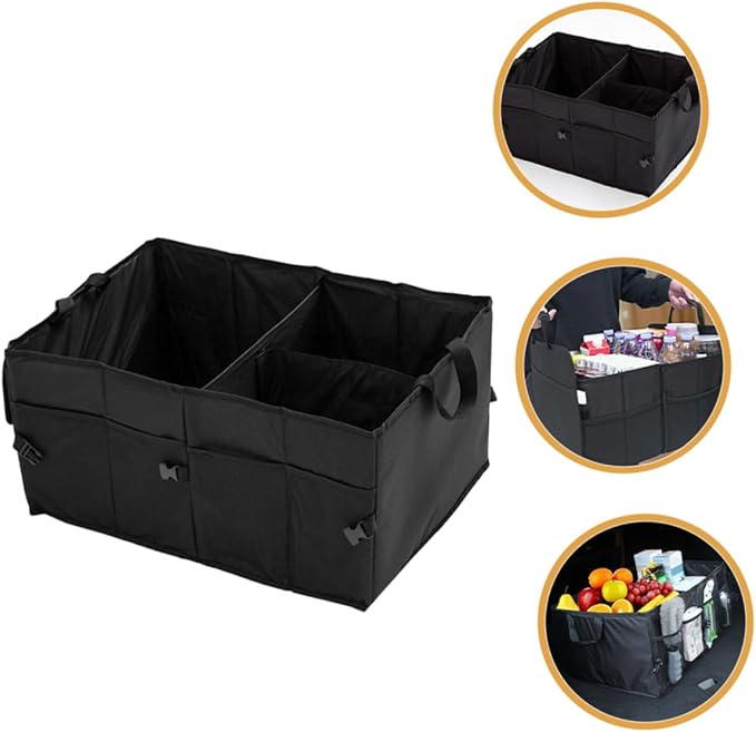 HEALLILY Truck Bed Storage Organizer Car Trunk Storage Box Non-Woven Fabric Car Organizers for Trunk Tidy Car Tools