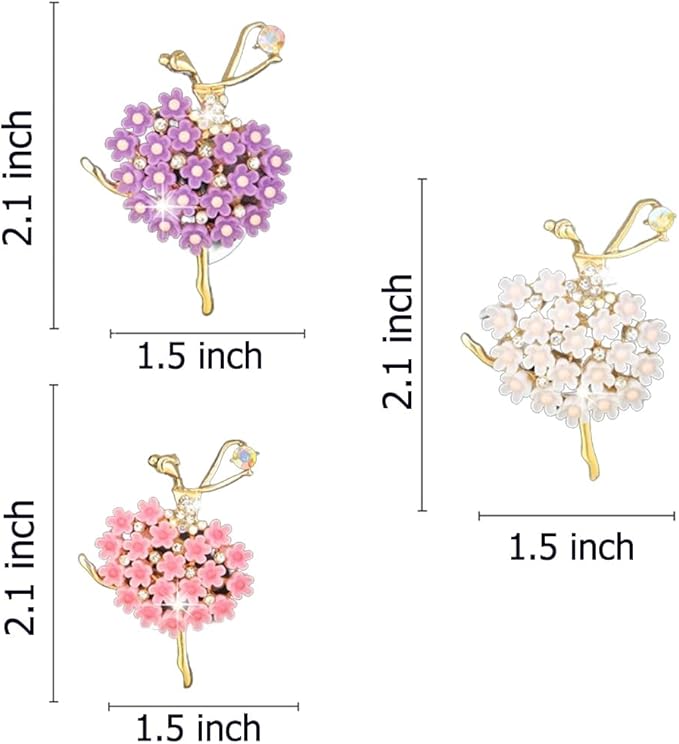 ZOSTLAND Rhinestone Car Decorative Clip,Car Air Fresheners,Metal Vent Clip,Bling Auto Air Vent,Personalized Automotive Interior Decoration Accessories,Auto Decor Gift for Women,Men(3pcs Dancers)