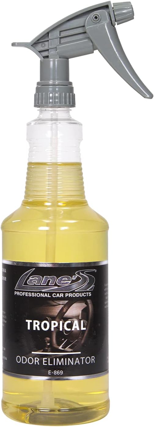 Lane's Premium Car Air Fresheners - Tropical Odor Eliminator Scent - 16oz Eliminate Bad Odors of Pet & Food From Car Interior Leather, Carpet, Upholstery Great For Cars, Trucks, SUVs, RVs & More