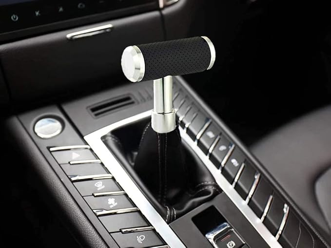 Lunsom Shifter Knob, Gear Shifting Lever Stick Shift Handle Head Type T Gear Shift Knob Fit for Manual Transmission Vehicle (Black)