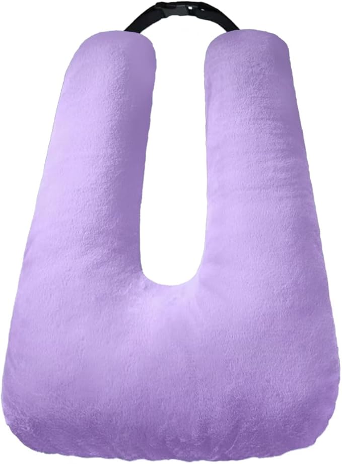 Travel Pillow, Car Pillow for Kids, Car Seat Pillow for Adults, Travel Pillow for Kids with Adjustable Strap, Support Head and Neck on Road Trips, Long Car Ride Essentials, Purple