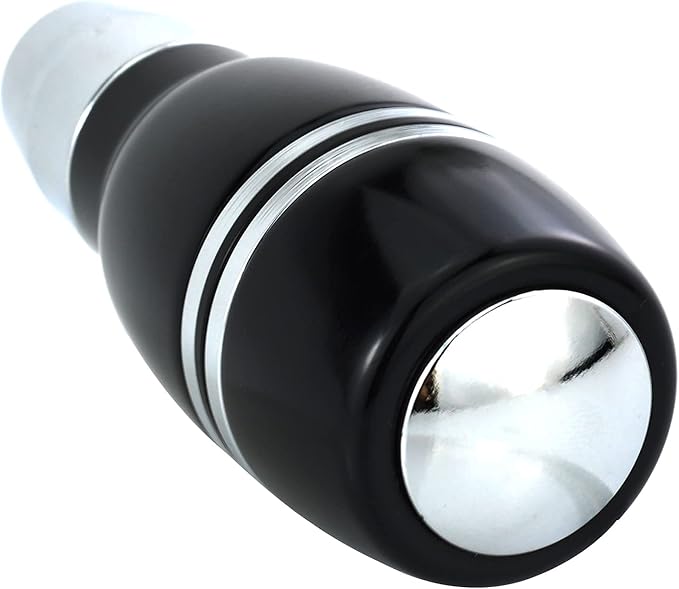 Lunsom Weighted Shifter, Aluminum Alloy Long Shift Knob Stick Handle Shifting Lever Head Gear Knob Fit for Most Manual Transmission Vehicles (Black)