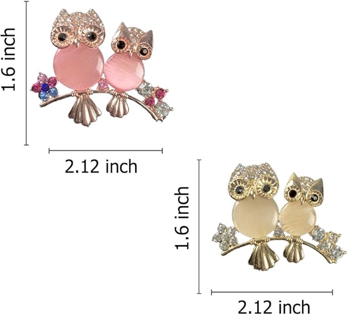 ZOSTLAND Rhinestone Car Decorative Clip,Car Air Fresheners,Metal Vent Clip,Bling Auto Air Vent,Personalized Automotive Interior Decoration Accessories,Auto Decor Gift for Women,Men (2pcs Owl)