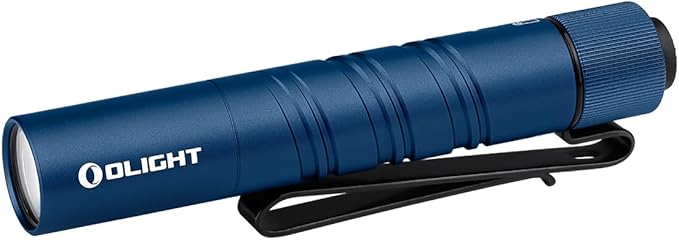 OLIGHT I3T 2 EOS Pocket EDC Flashlight, 200 Lumens Compact Bright Handheld Tactical Flash Lights, Dual-Output Tail Switch with AAA Battery and Two-Way Pocket Clip for Camping,Hiking (Midnight Blue)
