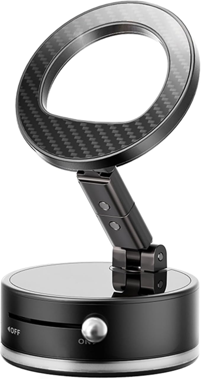 Car Cell Phone Holder Compatible with iPhone Mag-Safe Car Mount, Magnetic Car- Mounts, 360° Adjustable Carbon Fiber