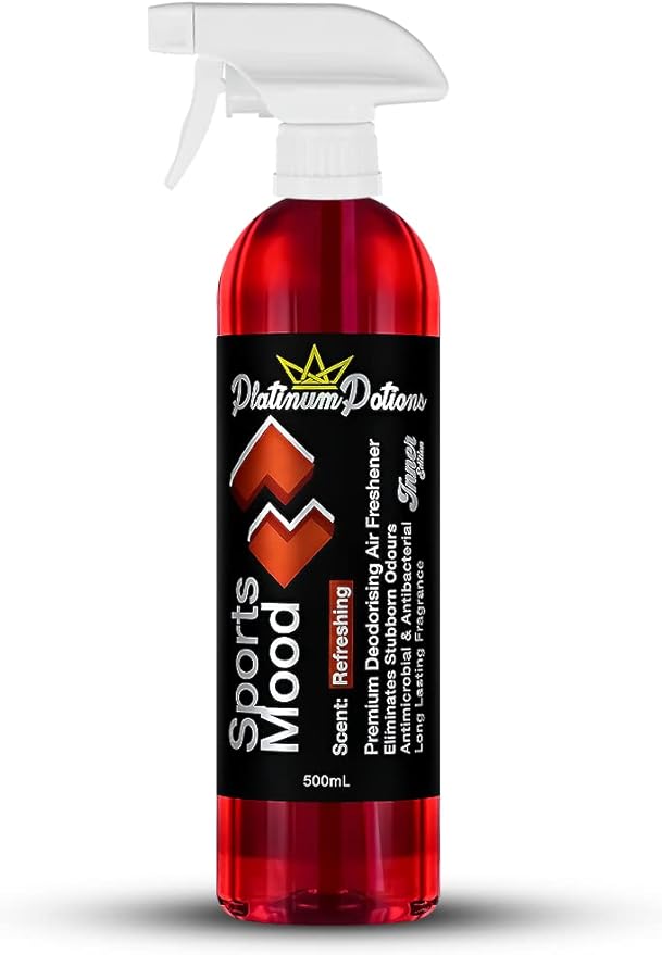 Water-Based Car Air Freshener Spray | Luxury Automotive Deodorizer | Mold-Resistant Formula | Eliminates Odors and Refreshes Vehicle Interior | 17 fl oz | Sports Mood