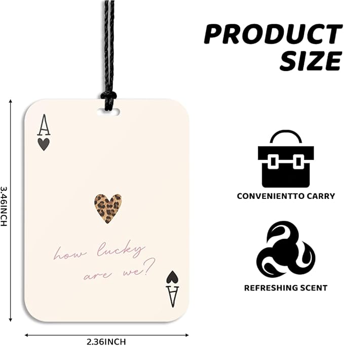 4Pcs Pink Cheetah Print Car Air Freshener Hanging Girly Leopard Car Accessories Gifts for Women Teen Girl Cute Air Freshener for Interior Car Mirror Home Wardrobe Decor