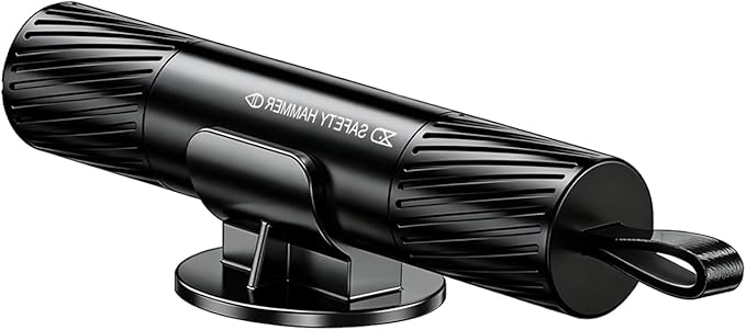 Car Safety Hammer, Auto Car Escape Tool (Bright Black)
