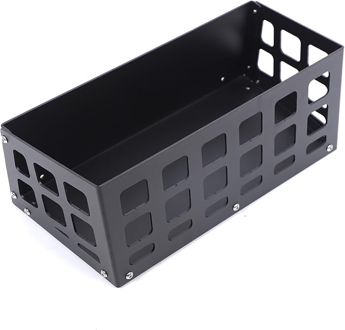 Aluminum Rear Trunk Cargo Organizer Compatible with 2024 2025 2026 Hummer EV Accessories Trunk Storage Management System Rack Modular Storage Box Basket (Left Side-Black)