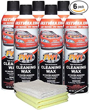 FW1 6 Pack, A High Performance Car Wax Polish | Easy To Use Scratch-Free Waterless Car Wash Spray & Detail Cleaning Polish (17.5oz) | Spray Wax for Cars, Trucks, Motorcycles RVs and boats.