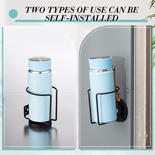 Treela Magnetic Cup Holder Magnetic Drink Holder Dual Purpose Magnetic Cup Caddy for Tractor Mower Truck School Bus Car Treadmill Toolbox Boat Yacht Refrigerator RV Apartment Courtyard, Black (4)