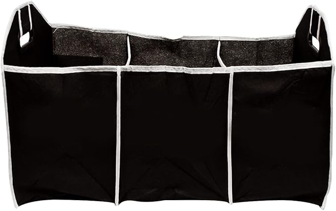 Treasure Gurus 3 Compartment Collapsible Auto Car SUV Trunk Organizer Folding Truck Cargo Storage Automotive Accessory