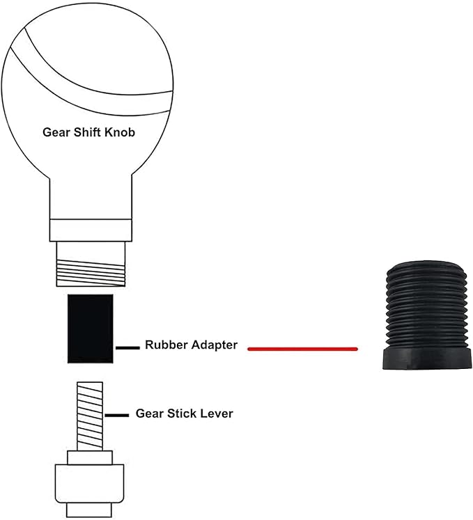 Lunsom 5" Aluminum Gear Lever Shifter Knob Long Alloy Shift Stick Handle Car Automatic Shifting Head Fit Most Manual Transmission Vehicles (Gray)