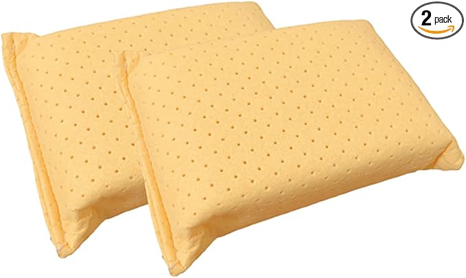 Evelots Car Windshield Cleaner Chamois, 2 Pack, Window Glass Defogger Sponge, Yellow