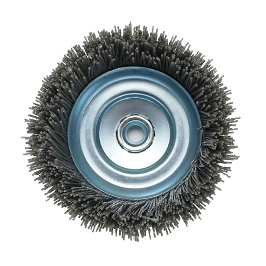 BHA 6" Abrasive Filament Nylon Bristle Cup Brush, 5/8"-11 Thread Arbor - Gray (80 Grit)