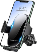 Miracase Phone Holders for Your Car with Metal Hook Clip, Air Vent Cell Phone Car Mount, Hands Free Universal Automobile Cradle Fit for iPhone Android and All Smartphones, Classic Black