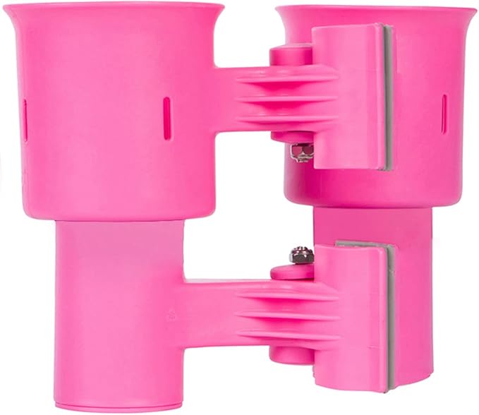 ROBOCUP, Patented Boat Cup Holder, Clamp on Portable Storage Caddy Securely Holds 2 Drinks, Fishing Poles, Tools, Marine Gear | Perfect for Boating, Beach Umbrellas, Golf Carts