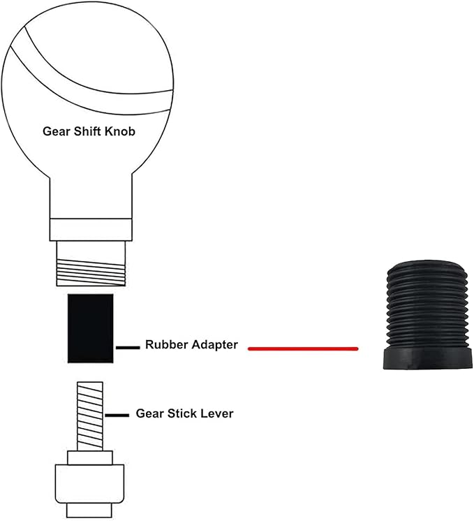 Lunsom 5" Aluminum Gear Lever Shifter Knob Long Alloy Shift Stick Handle Car Automatic Shifting Head Fit Most Manual Transmission Vehicles (Multicolor)