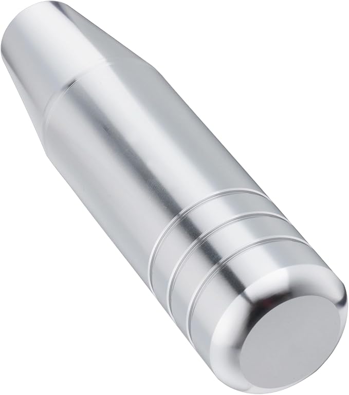 Abfer 5" Heavy Weighted Shifter Knob, Aluminum Alloy Car Gear Lever Stick Shift Handle Fit Most Automatic Manual Vehicle (Silver)