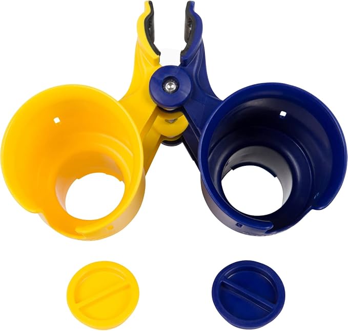 ROBOCUP, Patented Boat Cup Holder, Clamp on Portable Storage Caddy Securely Holds 2 Drinks, Fishing Poles, Tools, Marine Gear | Perfect for Boating, Beach Umbrellas, Golf Carts