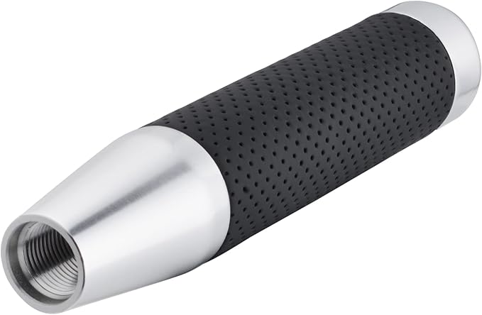 Abfer Tall Shift Knob Weighted Gear Stick Shifter Knob Car Long Shifting Lever Replace Extension Fit Most Manual Automatic Transmission Vehicle, Silver