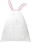 1.2 Gallon Small Trash Bags Drawstring, Mini Garbage Bags, 88 Count, 1.14Mil Thickness, 3.8g/pcs, 38 * 41cm, Unscented, Clear