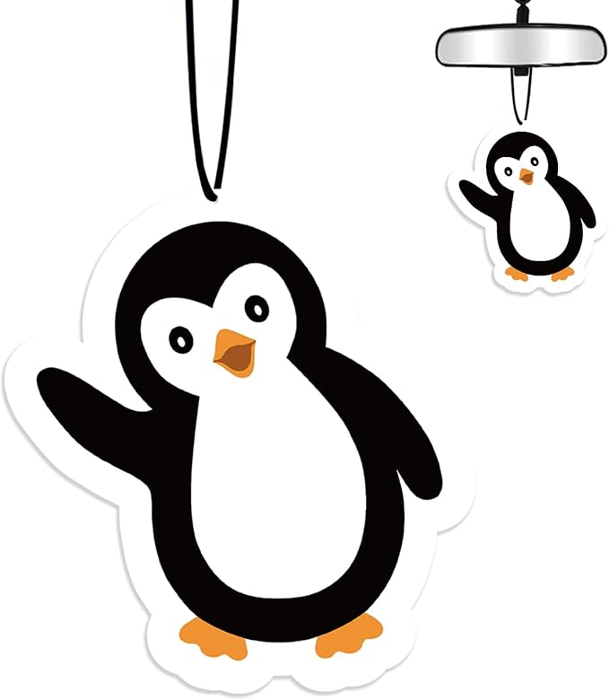 Penguin Car Air Fresheners Hanging Air Fresheners Scented Hanging Ornaments Refresh Airs Fragrant Pendant Penguin Car Accessories Interior Decor Home Penguins Gifts for Men Women