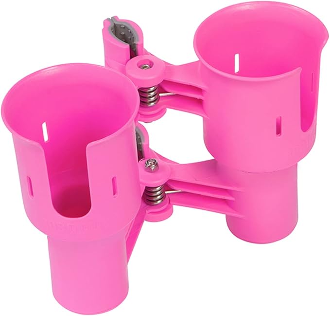 ROBOCUP, Patented Boat Cup Holder, Clamp on Portable Storage Caddy Securely Holds 2 Drinks, Fishing Poles, Tools, Marine Gear | Perfect for Boating, Beach Umbrellas, Golf Carts