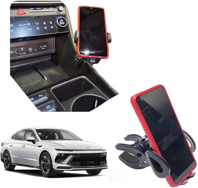 Phone Mount Holder Compatible with Hyundai Sonata Dashboard (2020-2026) Center Console | Compatible with Magsafe, Wireless Charging, Magnetic and clamp on Style attachments