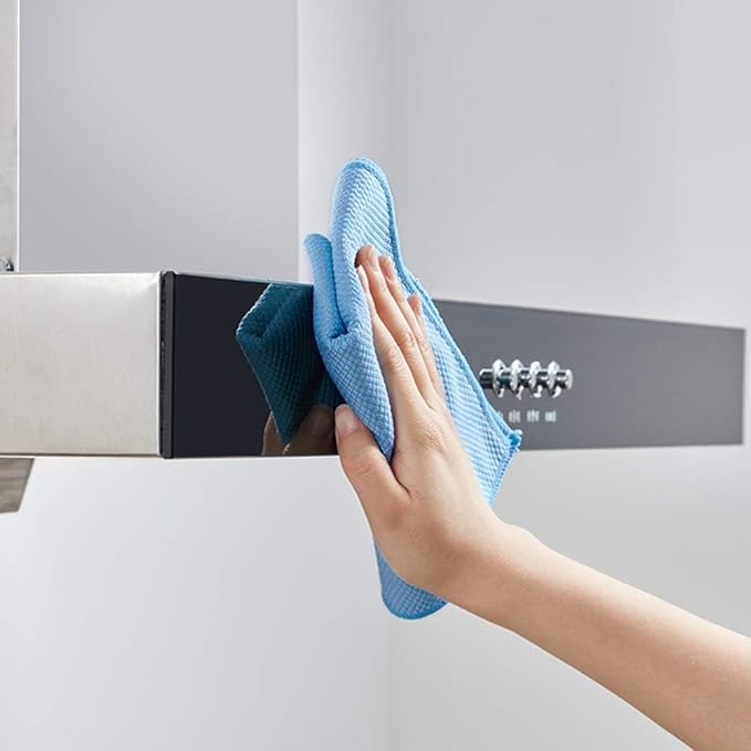 SINLAND Microfiber Glass Cleaning Cloth, 6PK, Lint Free Cleaning Cloths for Window, Car Windows, Mirrors, and Stainless Steel, Glass and Window Cleaner 16x16 Inch